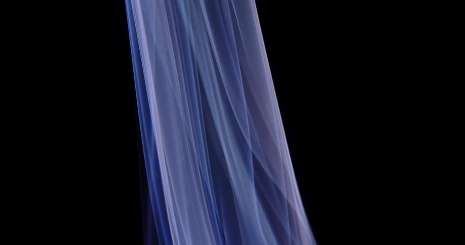 Blue and white lines create a linear pattern against a black background