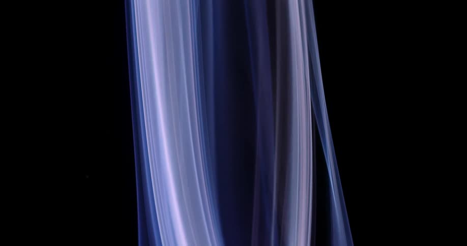 Vertical blue and white lines create a design