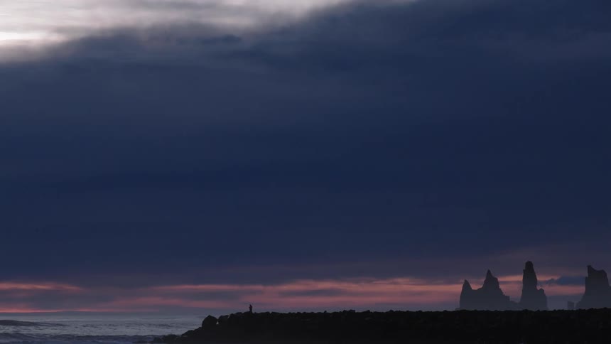 A view of the sea at sunrise