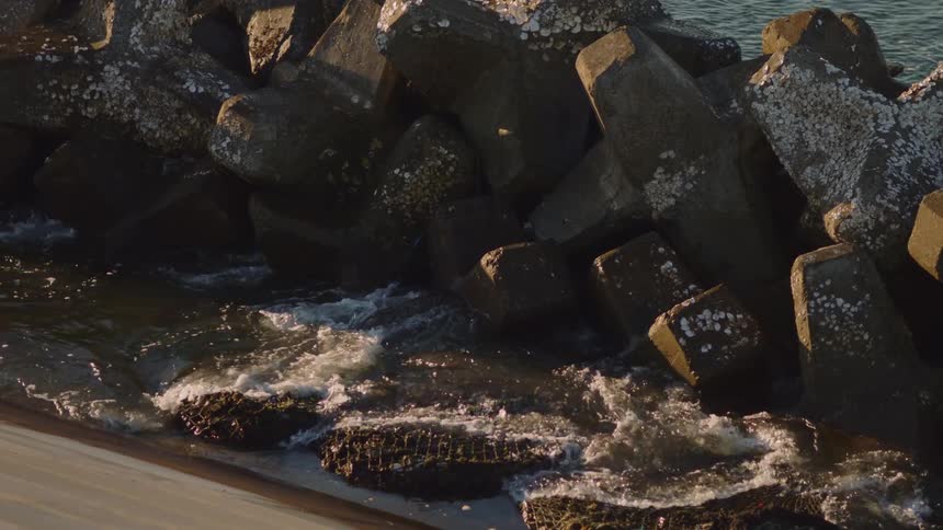 The view is of the ocean area and you can see some rocks