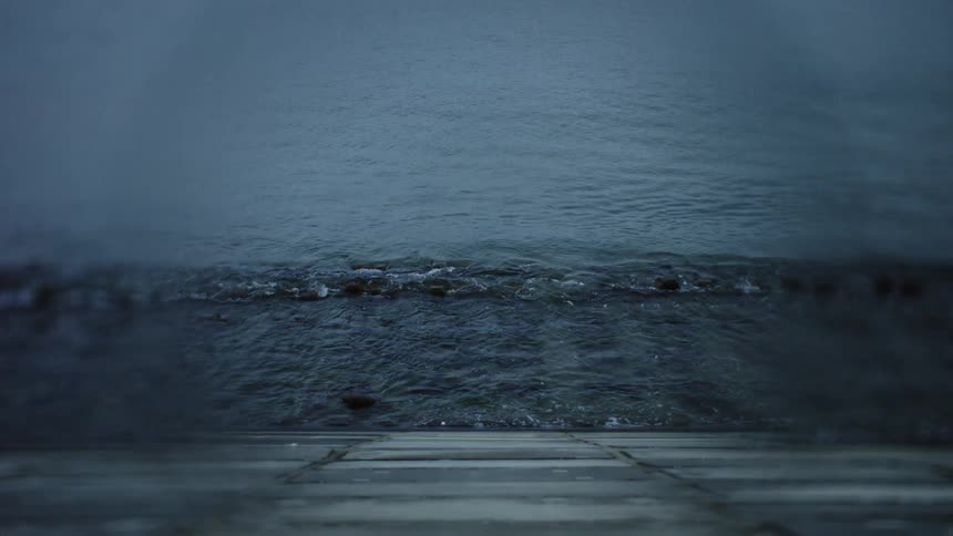 The view is of the ocean in the middle of the day time