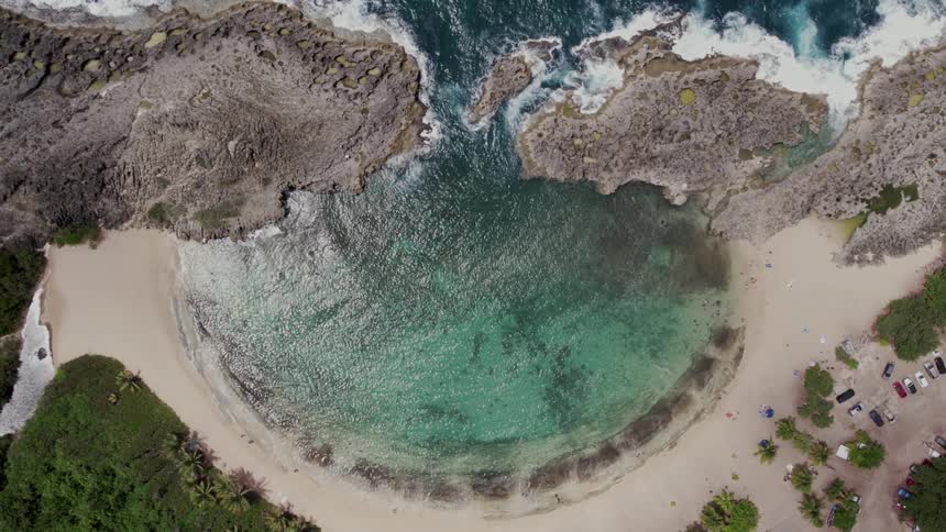 Aerial view of mar chiquita beach