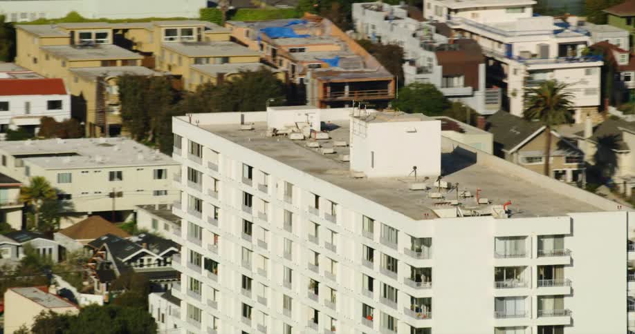 Largo condo complexes sit alongside smaller apartment buildings in a suburb
