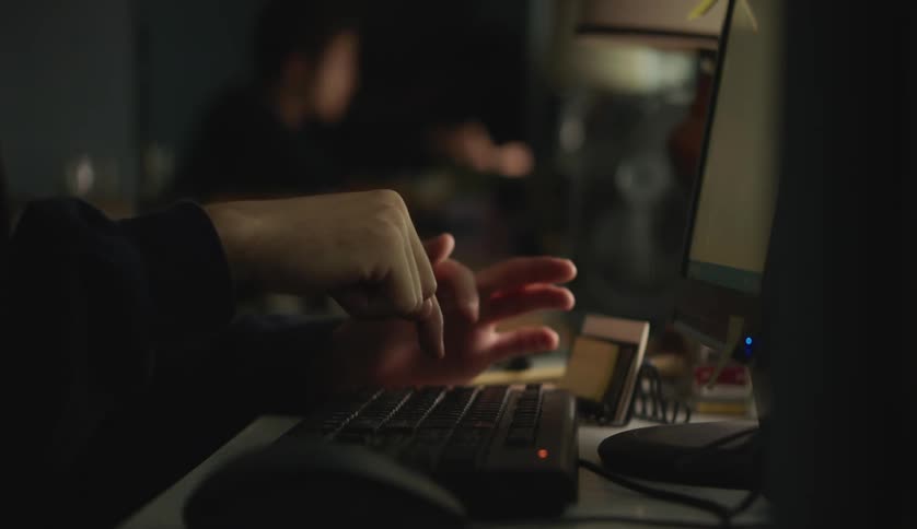 Someone is going on there computer inside of there home