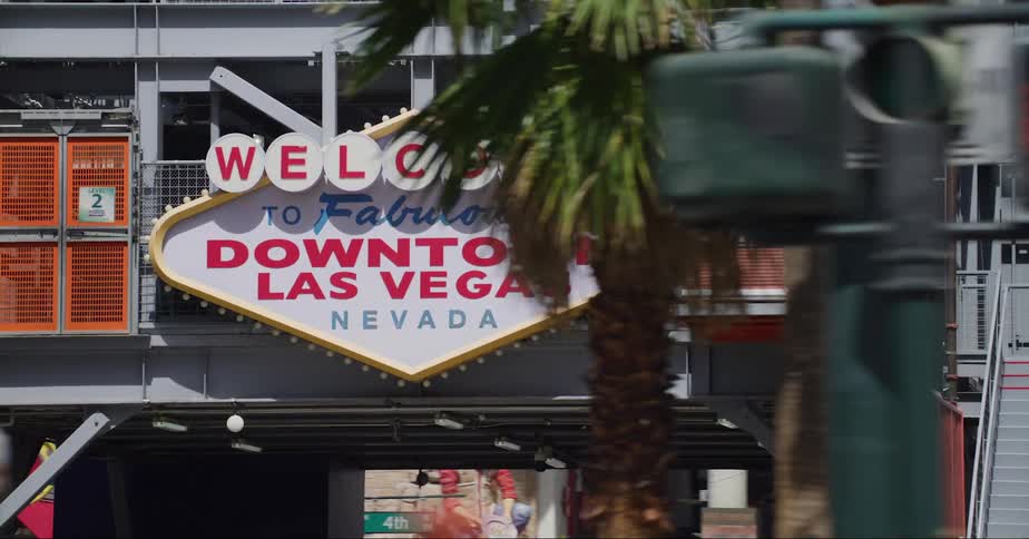 The sign is on display welcoming people to las vegas