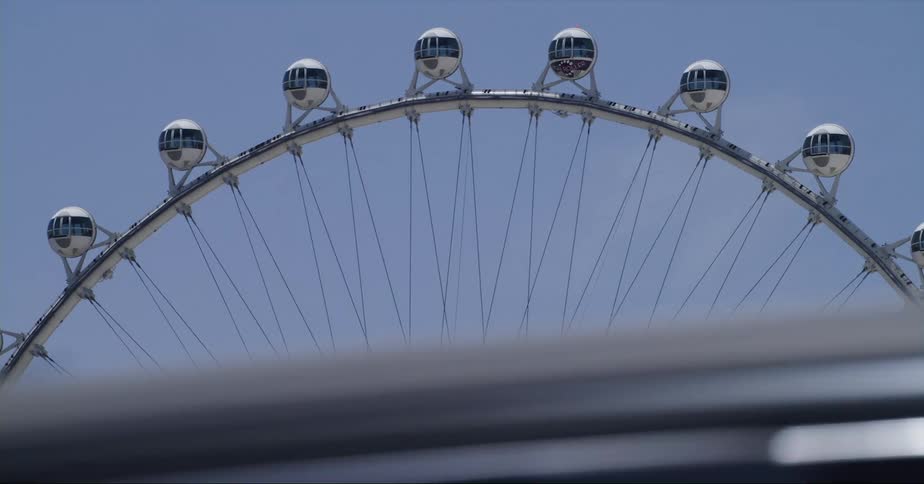 The high roller observation wheel on the las vegas strip