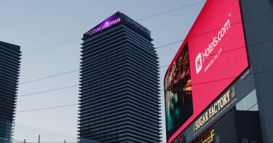 A view of a hotel tower outdoors