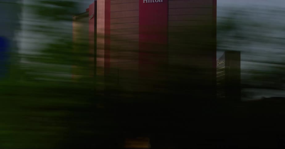 The outside of a hotel building in a city