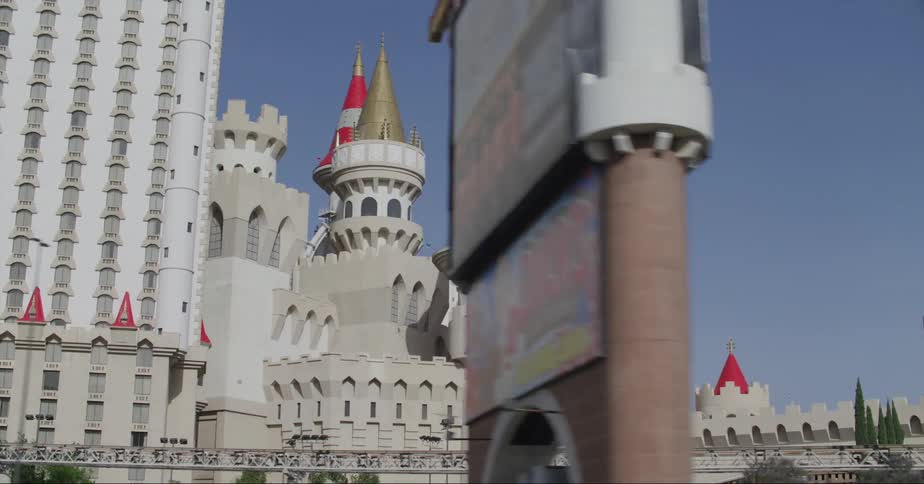 The outside view of excalibur hotel in las vegas