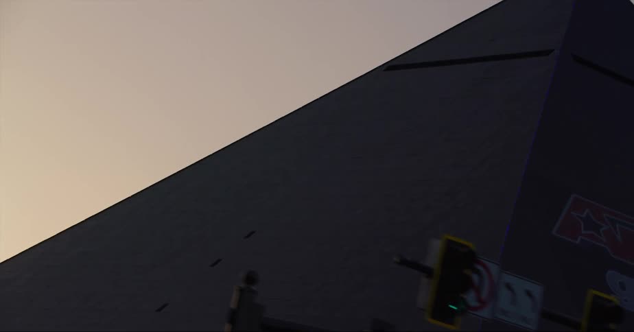 Silhouette of the pyramid at the luxor hotel and casino in las vegas at evening