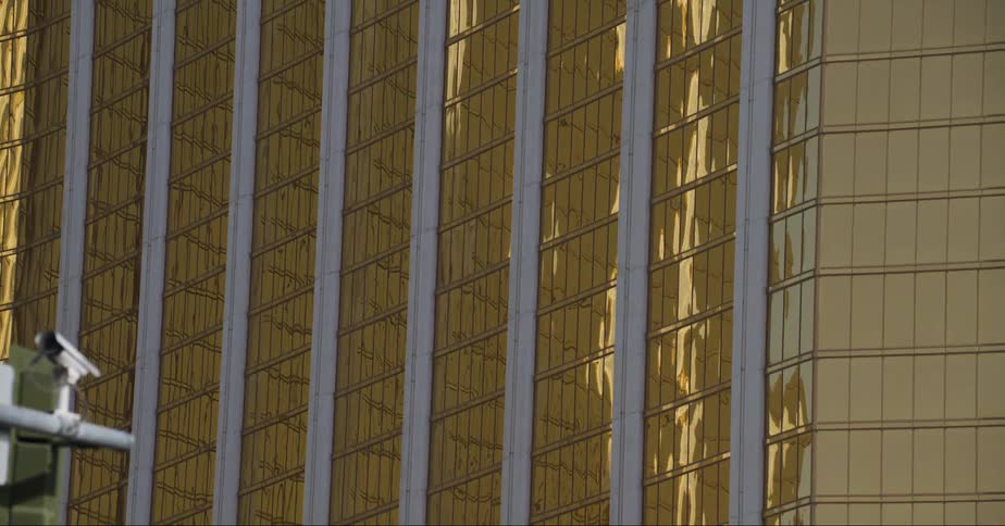 A close view of a gold hotel