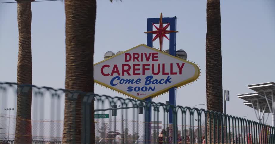 A sign on the las vegas strip
