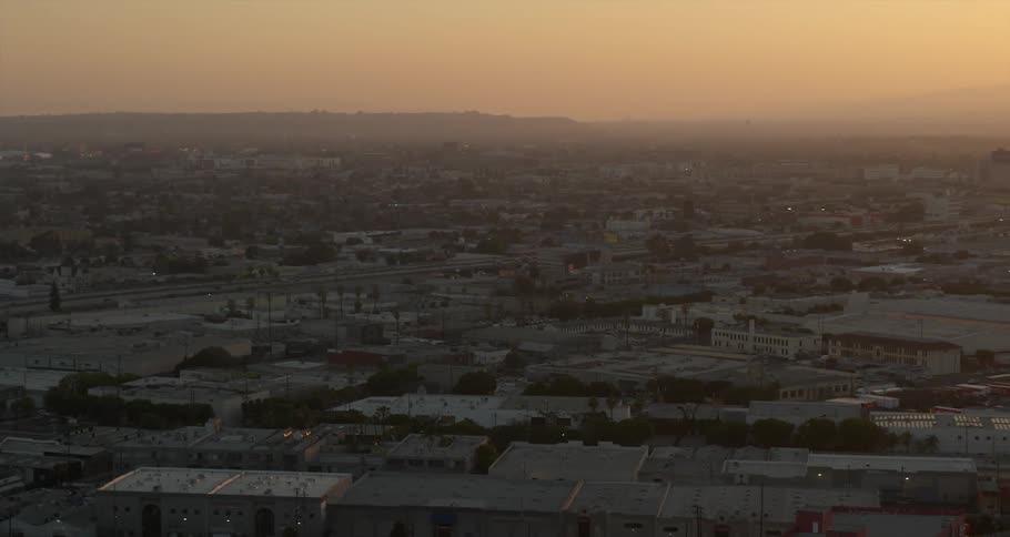 Industrial zone of Los Angeles at Sunset