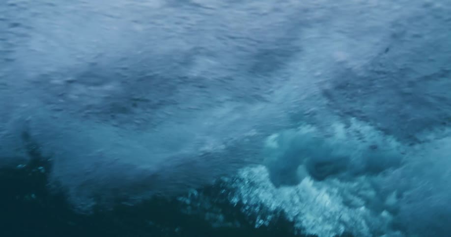 A view of sea waves in the ocean is displayed