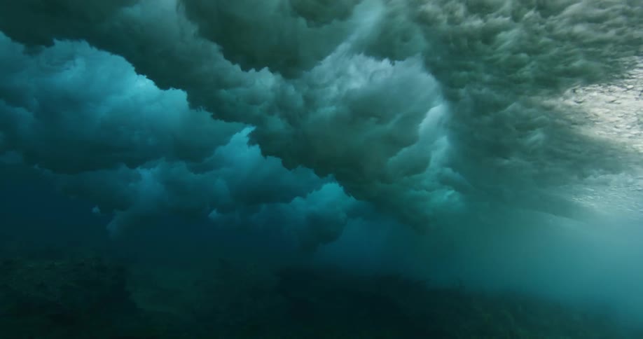 A view of the ocean floor is displayed