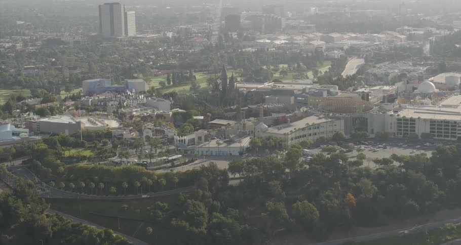 Fog looms over deserted Universal Studios LA