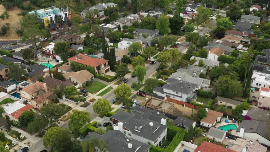 Studio City Los Angeles Suburb Aerial