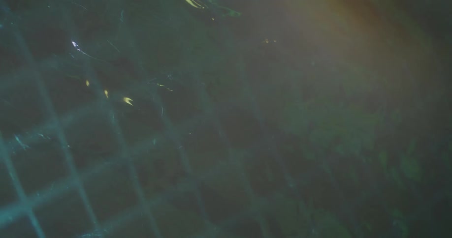 Light mesh moves over the surface of dark crinkled shiny surface