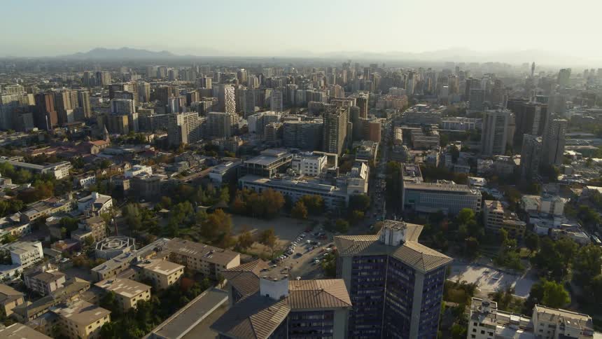 Golden Hour In Santiago, Chile