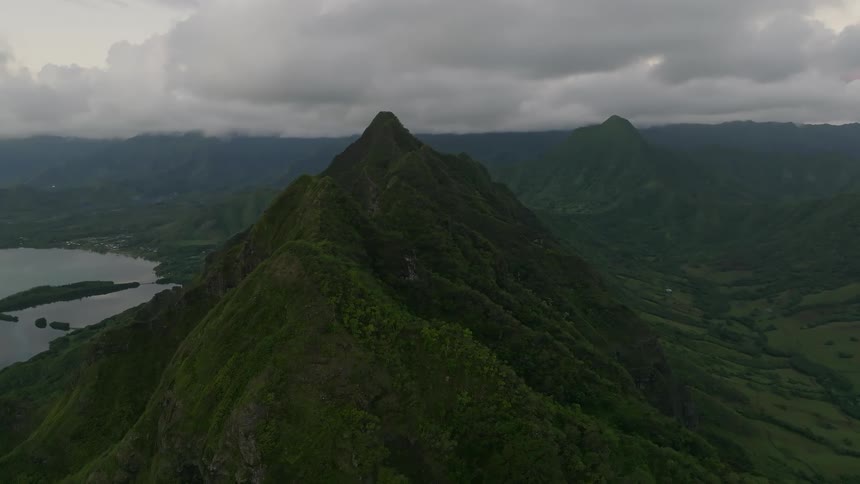 Aerial view of a landscape in spring is displayed