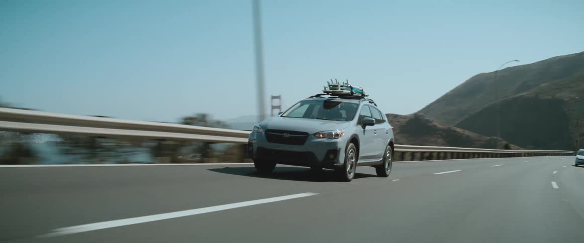 A view of cars driving on a highway