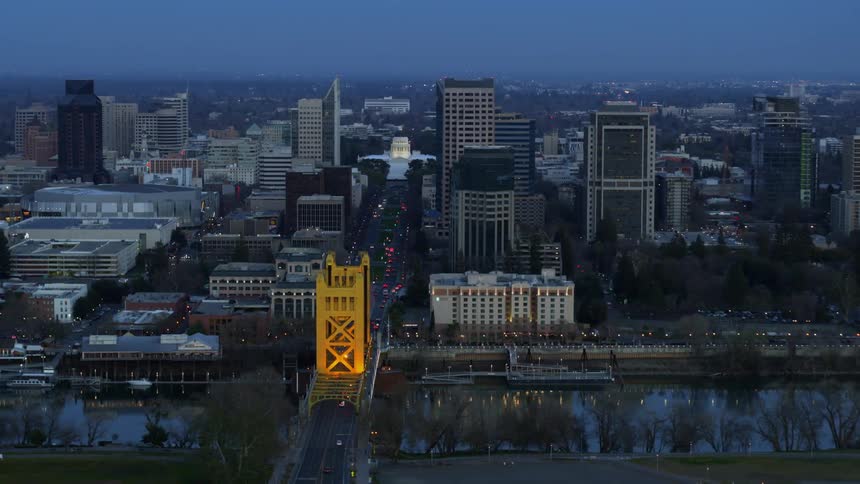 Downtown Sacramento CA at dusk