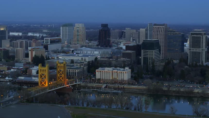 Bridge crossing river in Sacramento CA