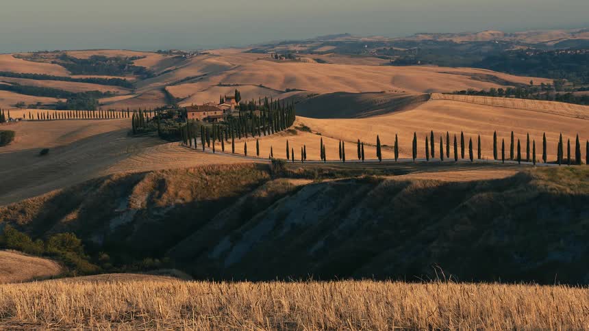 The are many hills on the horizon
