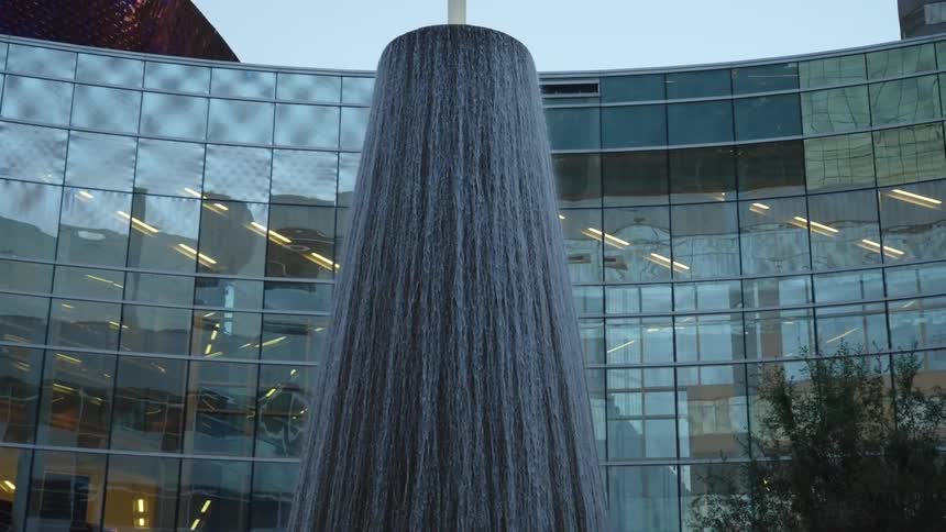 Fountain in the courtyard of first baptist church in downtown dallas texas