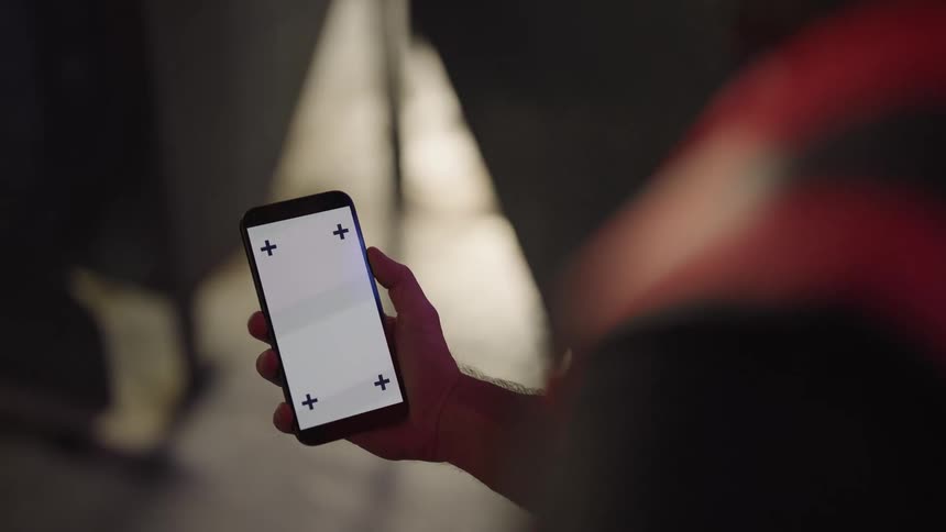Swiping on social media on a cell phone