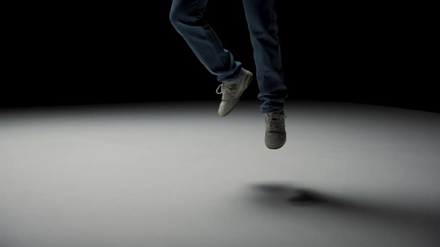 A person jumping and flying in the air