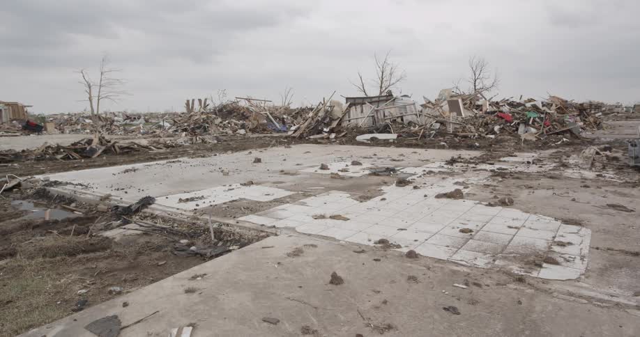 All the homes have been destroyed ahead