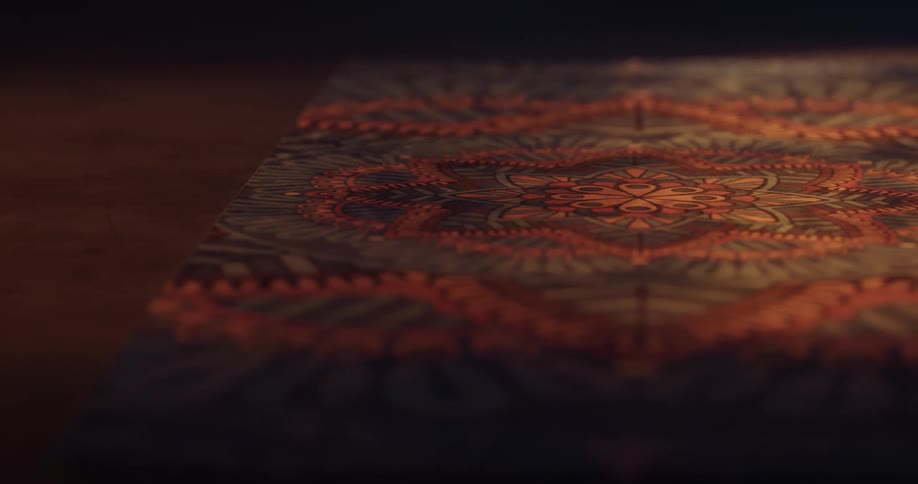 A view of a painting on a table