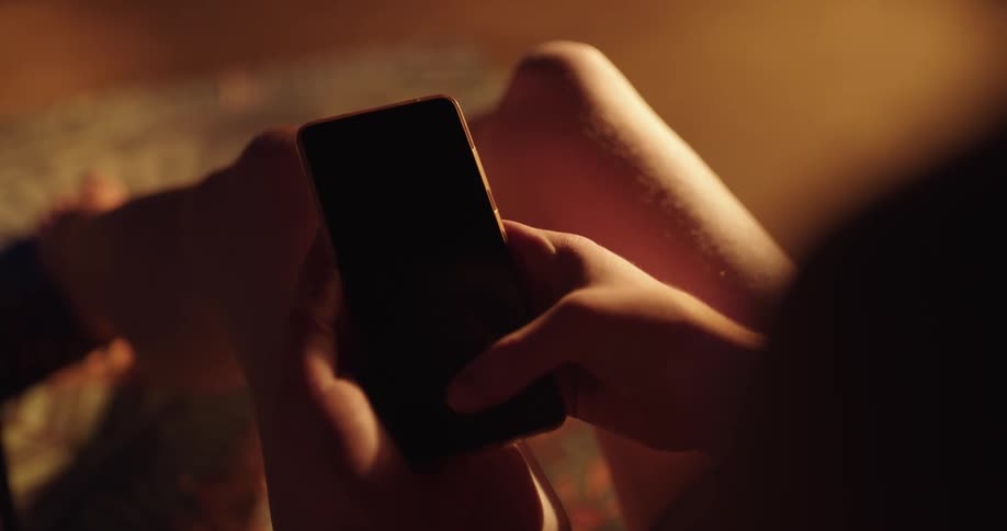 A person using a smartphone
