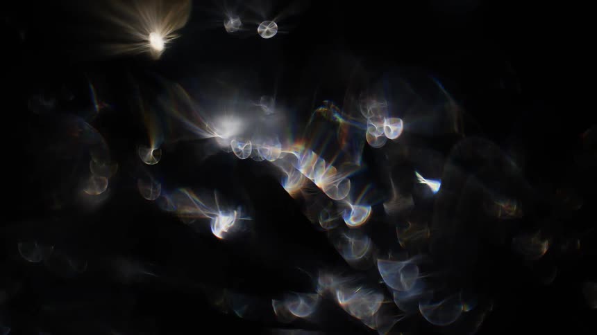 White lights sparkle and shimmer creating holographic special effects