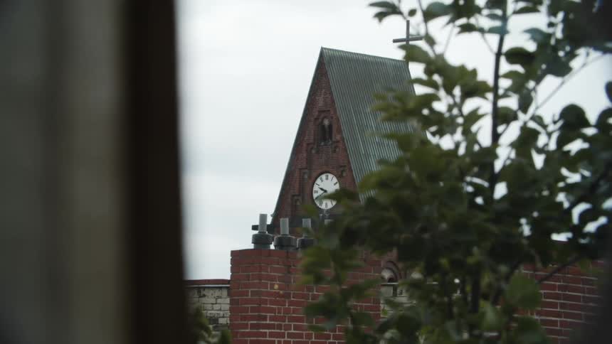 Clock on the face of a church tower
