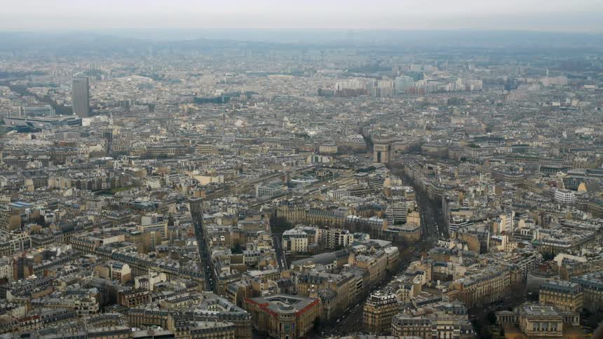 An old european city with both modern and historic buildings