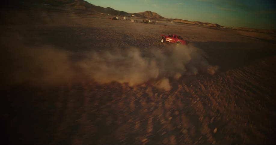 FPV - Trophy Truck Does Donuts at Sunset