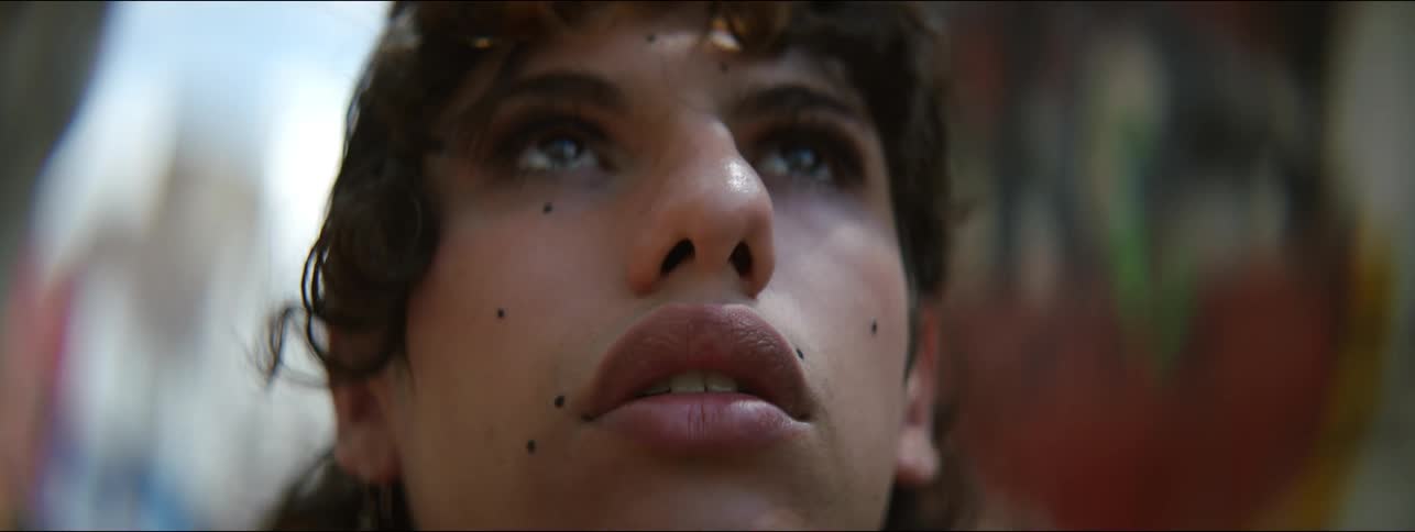 Close up of a teenager smoking outside