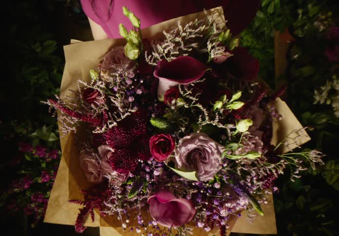 Close up of a bouquet of flowers
