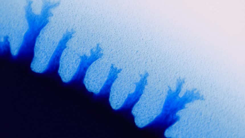 The blue colors spread and grow