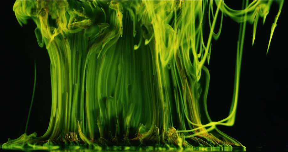 The green liquid rises