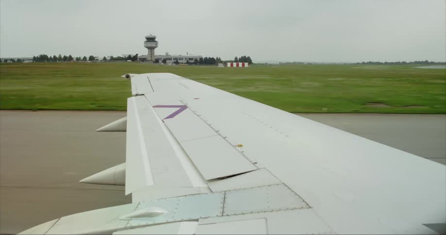 View from a passenger perspective as this jet liner takes flight from Ottawa's International Airport on the way to the Arctic Circle