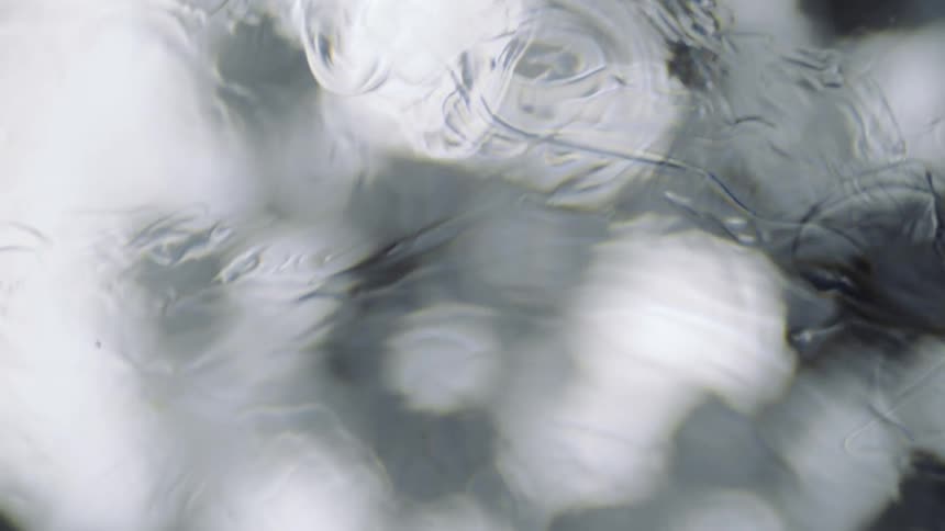 Liquid ripples across light and dark shadows