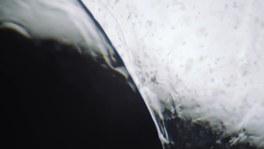 The clear gel slides down