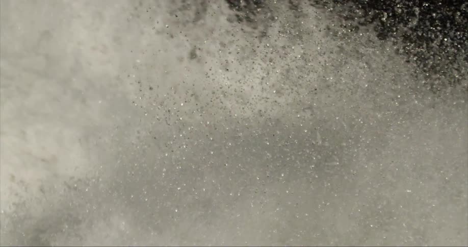 A massive waterfall crashes into a cliff face as it tumbles to the valley floor in this power of nature moment
