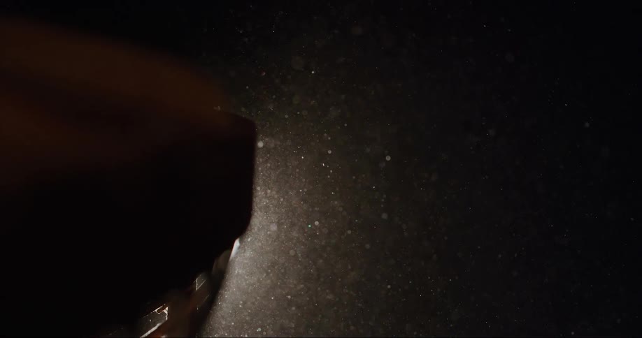 Dust particles floating through the air