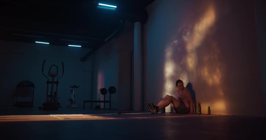 A woman exercising with a jump rope