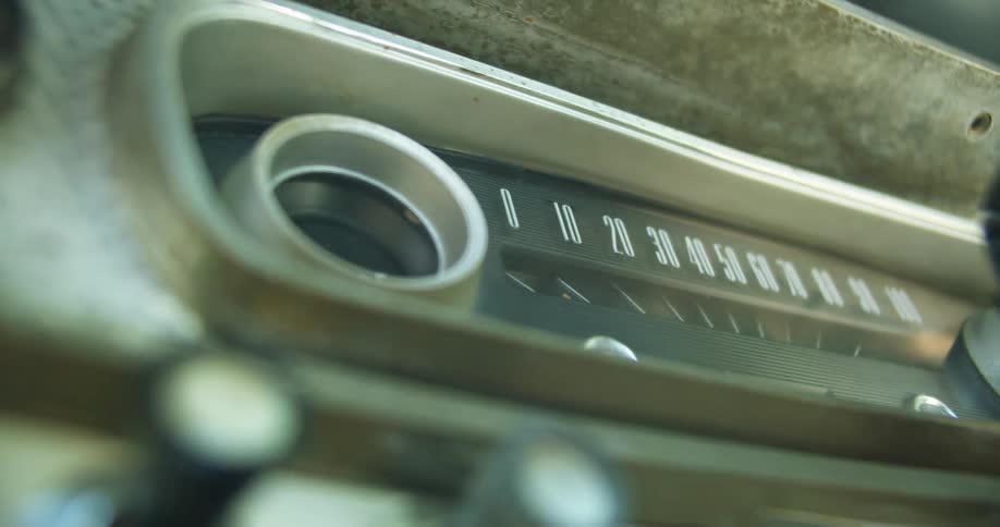 A panning shot of a dashboard accelerator