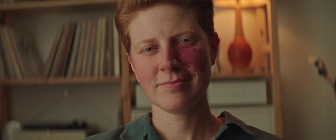 Portrait of a woman in her living room smiling